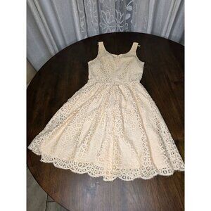 J Crew Blush Broderie Anglaise Dress, size 0